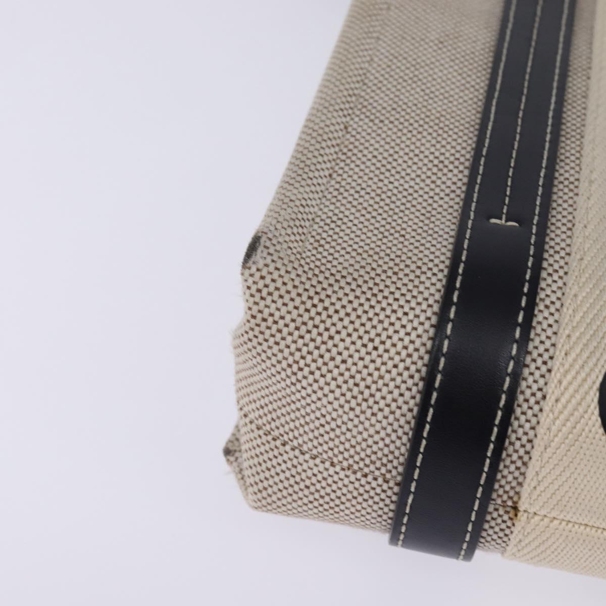 Chloe Woody Small Hand Bag Canvas 2way Beige Navy Auth 147711