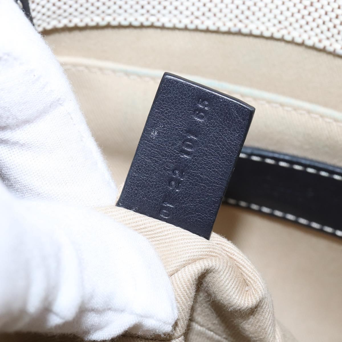 Chloe Woody Small Hand Bag Canvas 2way Beige Navy Auth 147711