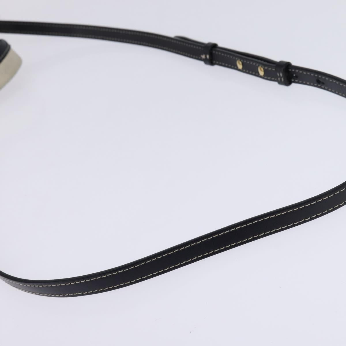 Chloe Woody Small Hand Bag Canvas 2way Beige Navy Auth 147711