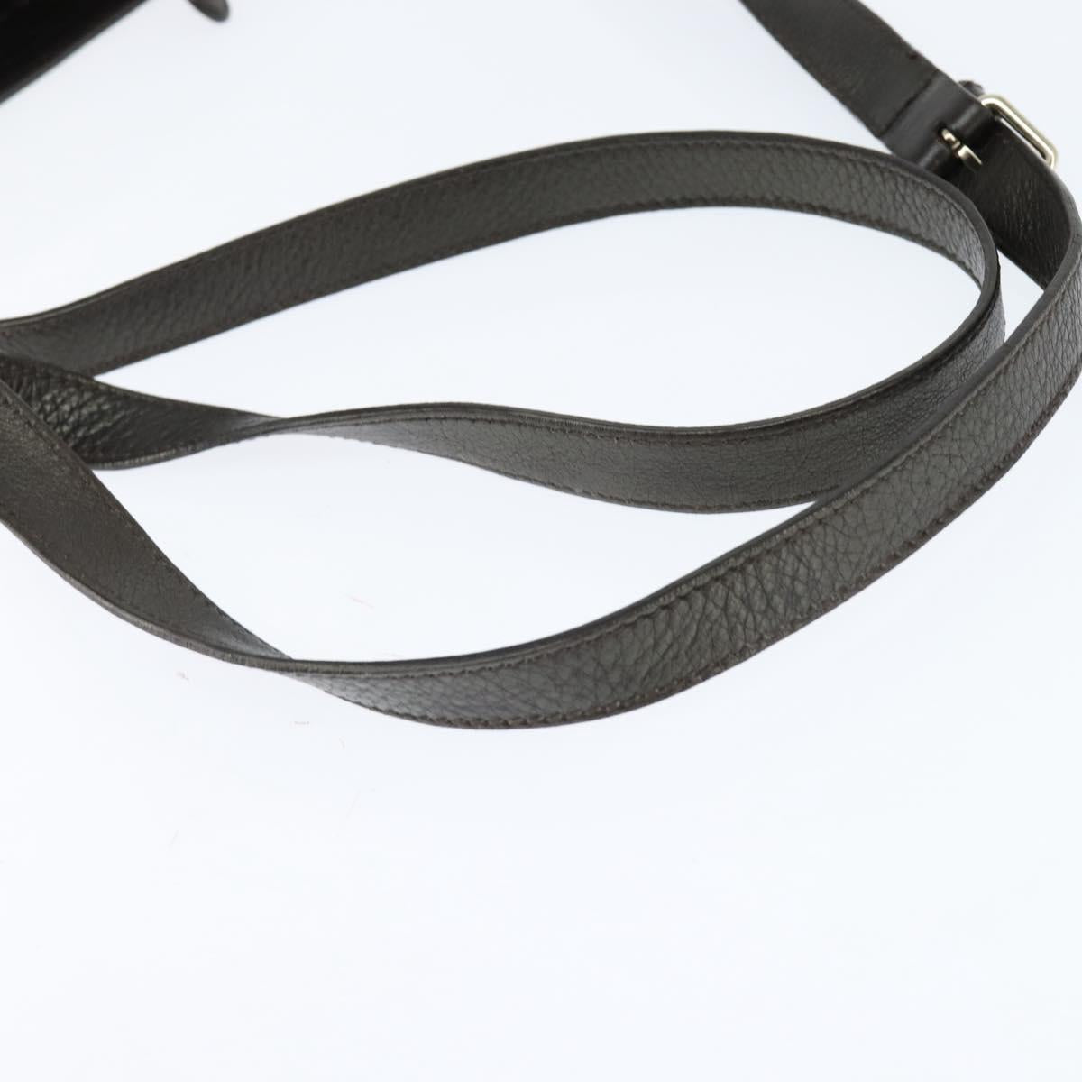 GUCCI Guccissima GG Canvas Shoulder Bag Leather Gray Gold 201538 Auth 147723