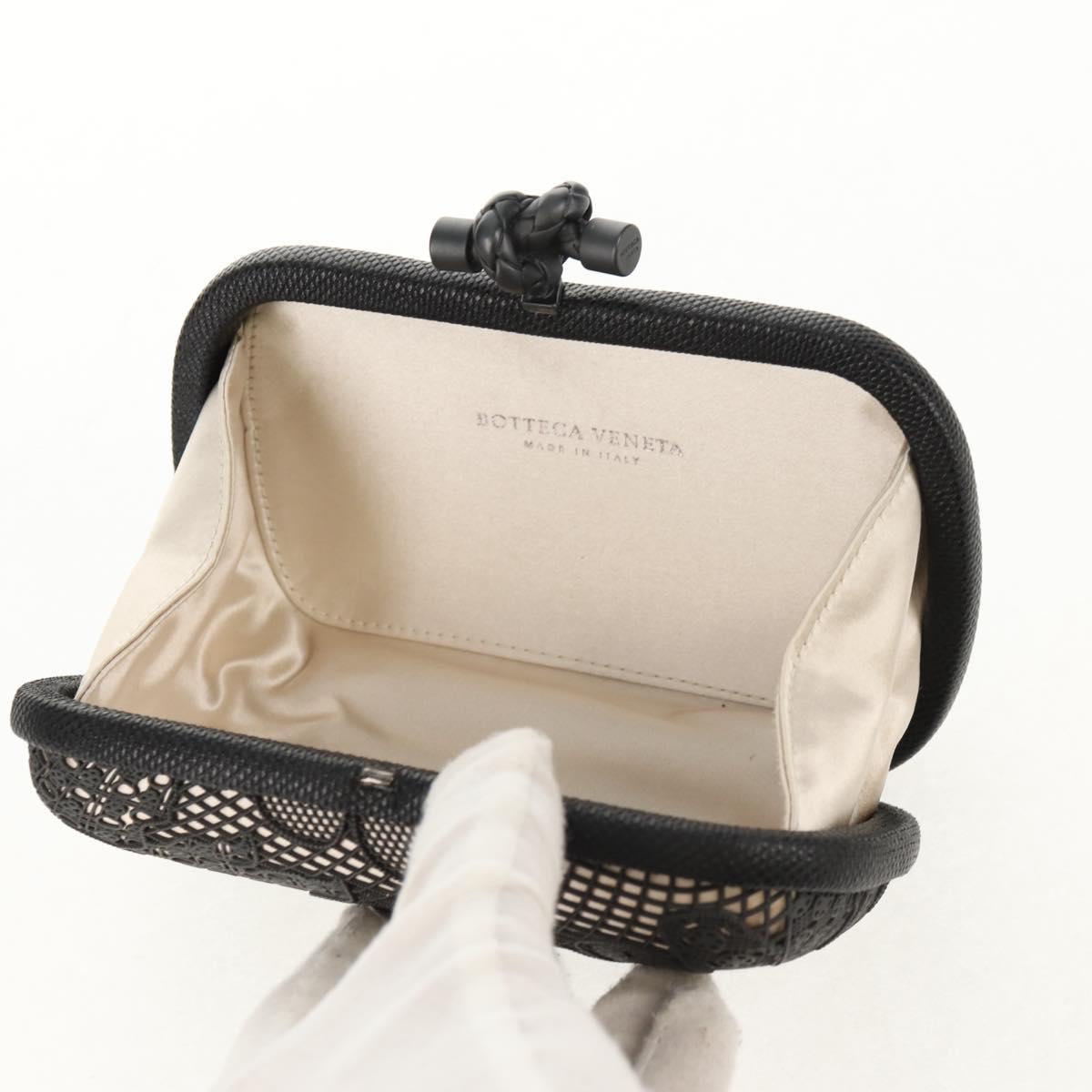 BOTTEGA VENETA Knot Pouch Clutch Pouch metal Gray Auth 147725SAV