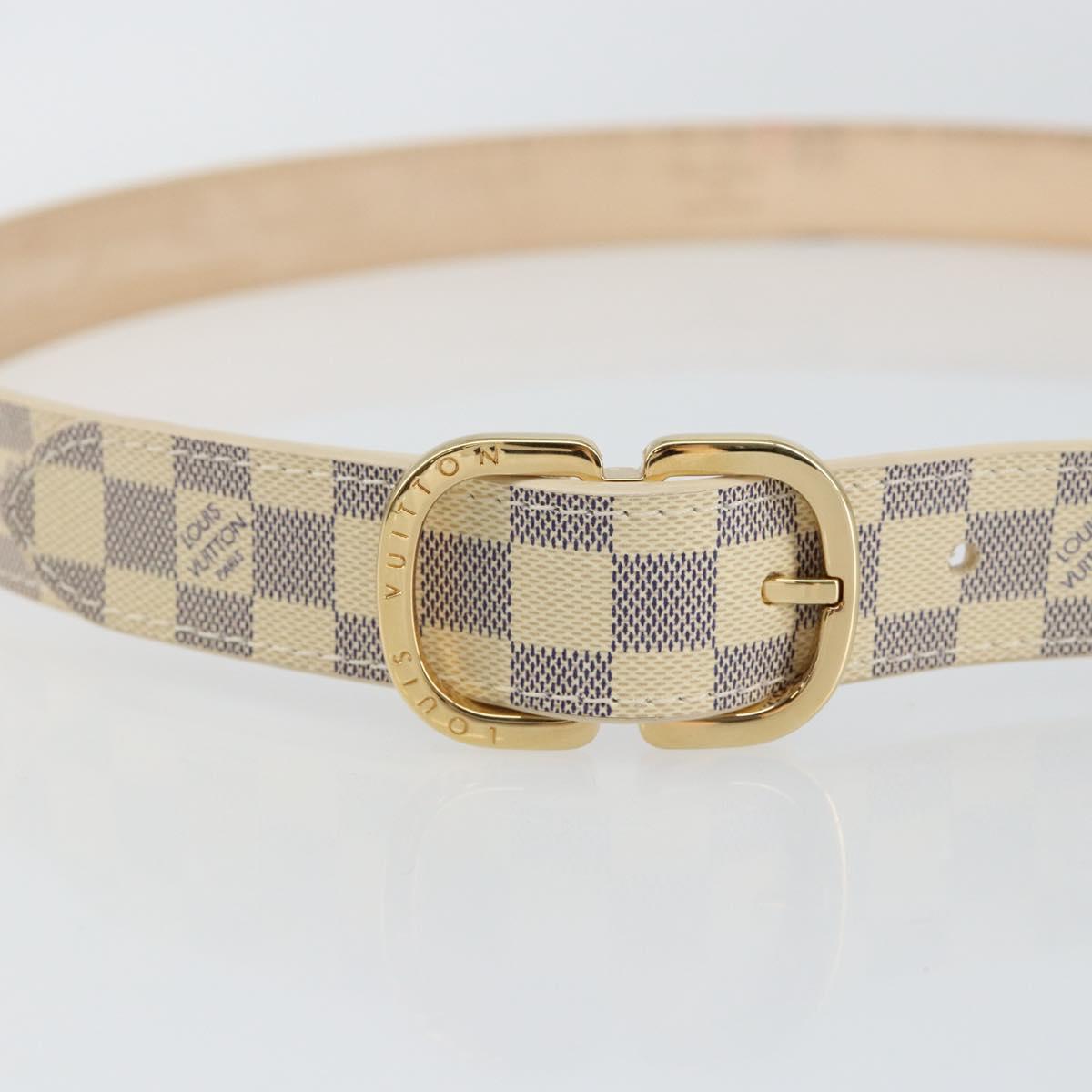 LOUIS VUITTON Damier Azur Ceinture Mini Belt 38.6"" M9782 LV Auth 147727