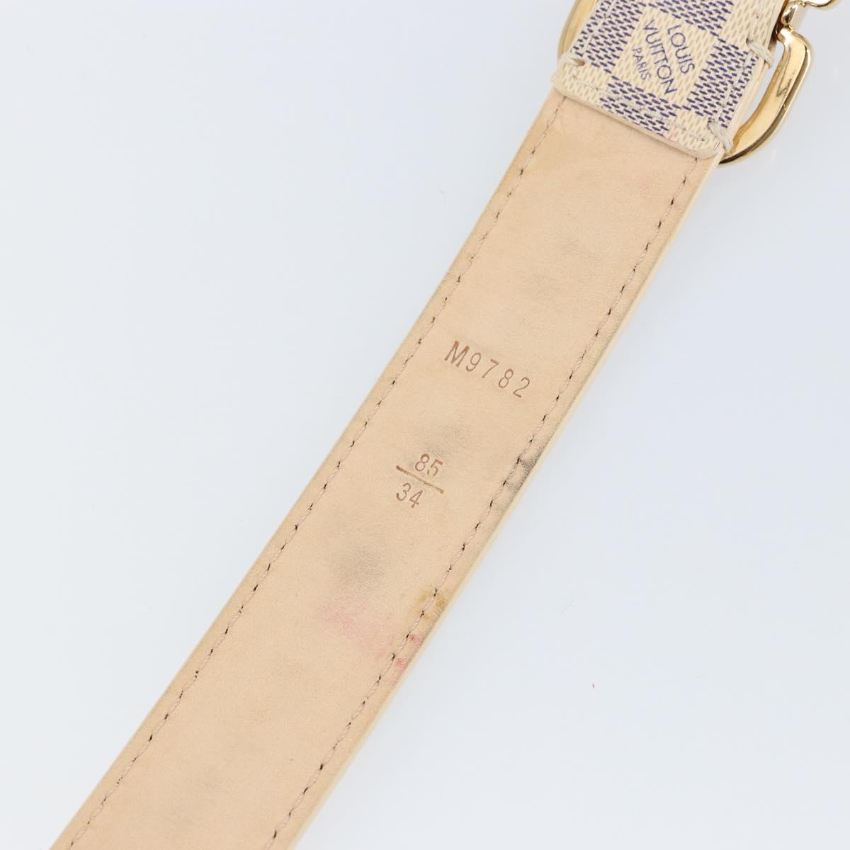 LOUIS VUITTON Damier Azur Ceinture Mini Belt 38.6"" M9782 LV Auth 147727