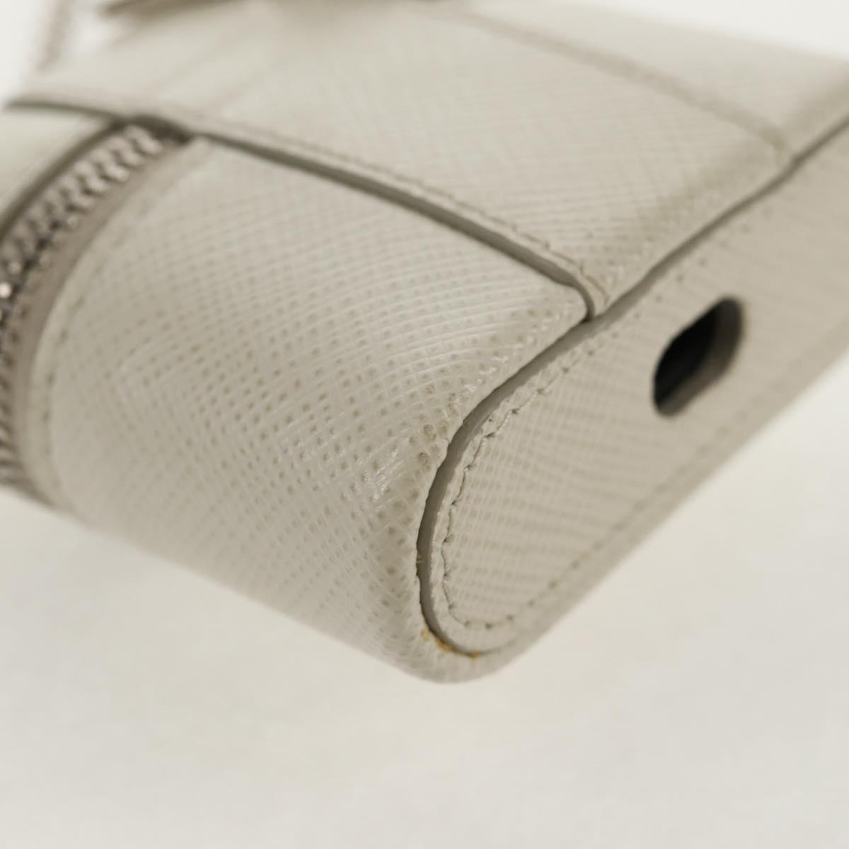 PRADA Chain Pouch For AirPods Pro Earphone Case Safiano 1NR009 Auth 147728M