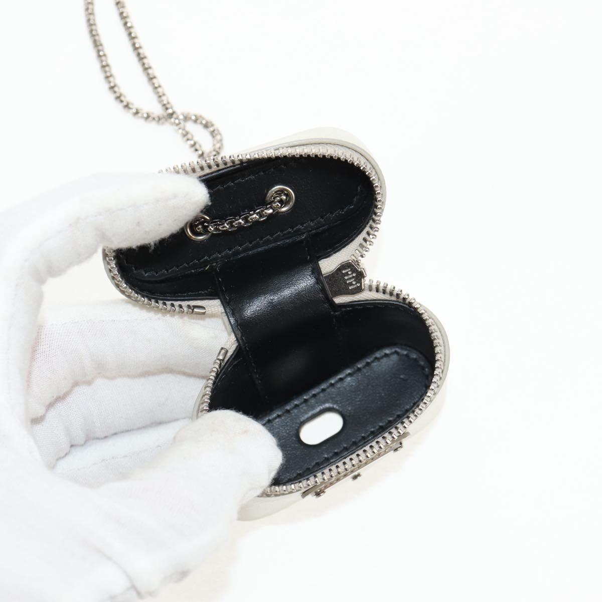 PRADA Chain Pouch For AirPods Pro Earphone Case Safiano 1NR009 Auth 147728M