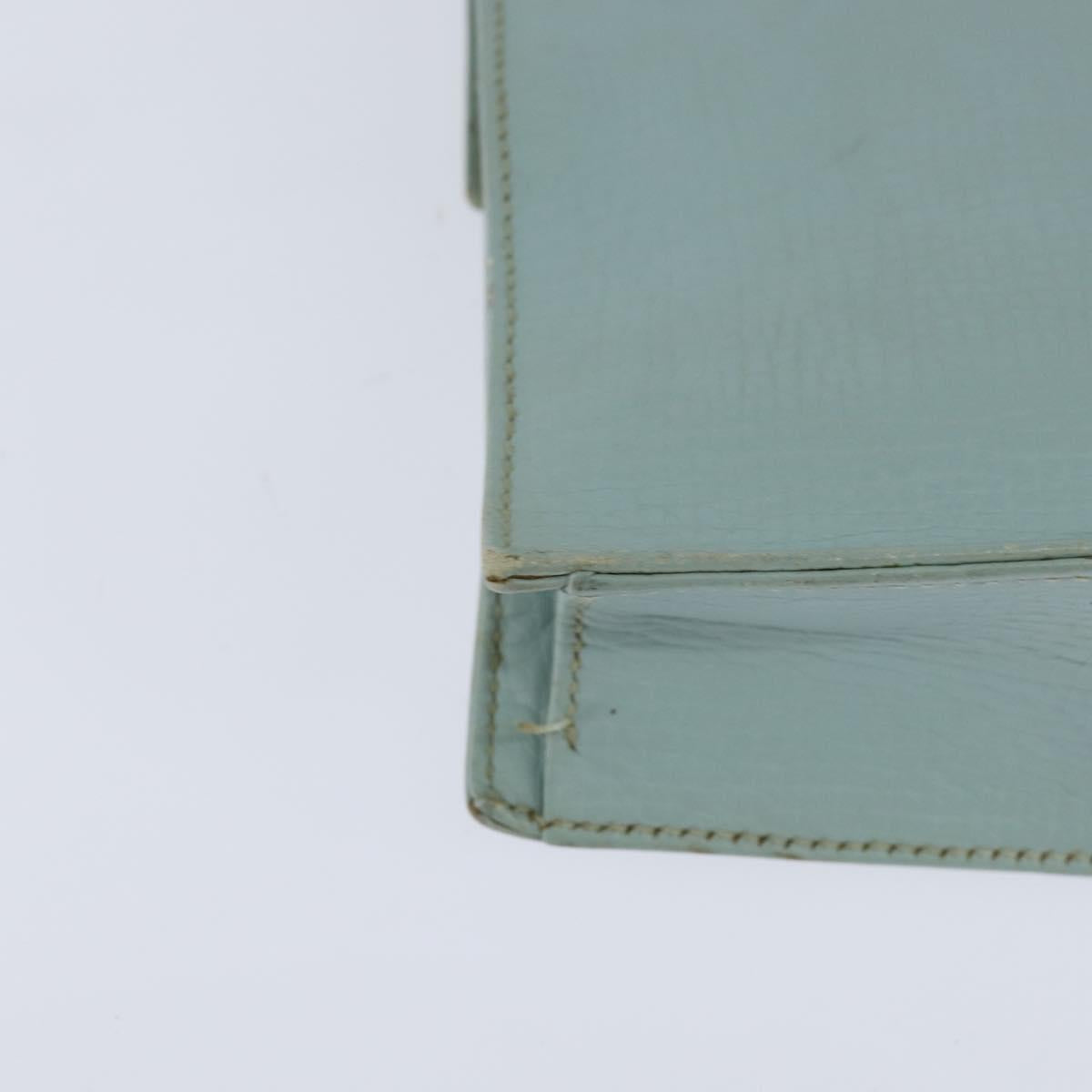 LOEWE Shoulder Bag Leather Light Blue Auth 147733