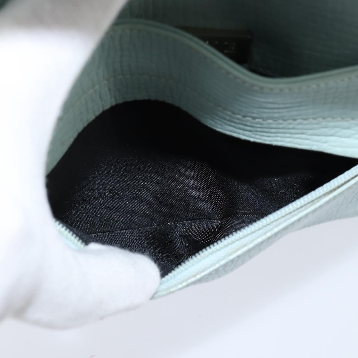 LOEWE Shoulder Bag Leather Light Blue Auth 147733