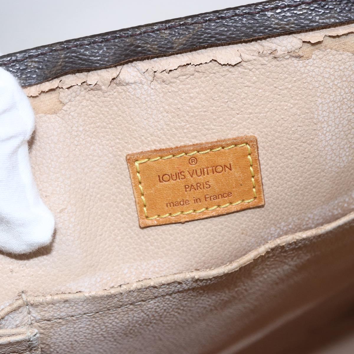 LOUIS VUITTON Monogram Sac Plat Hand Bag M51140 LV Auth 147755