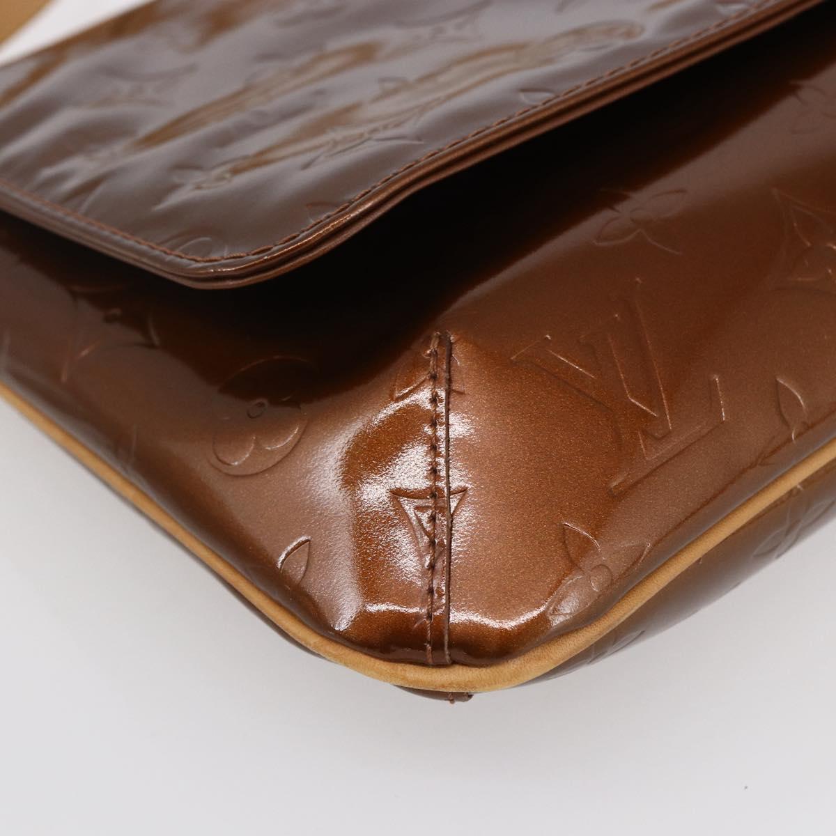 LOUIS VUITTON Monogram Vernis Thompson Street Bag Bronze M91124 LV Auth 147761