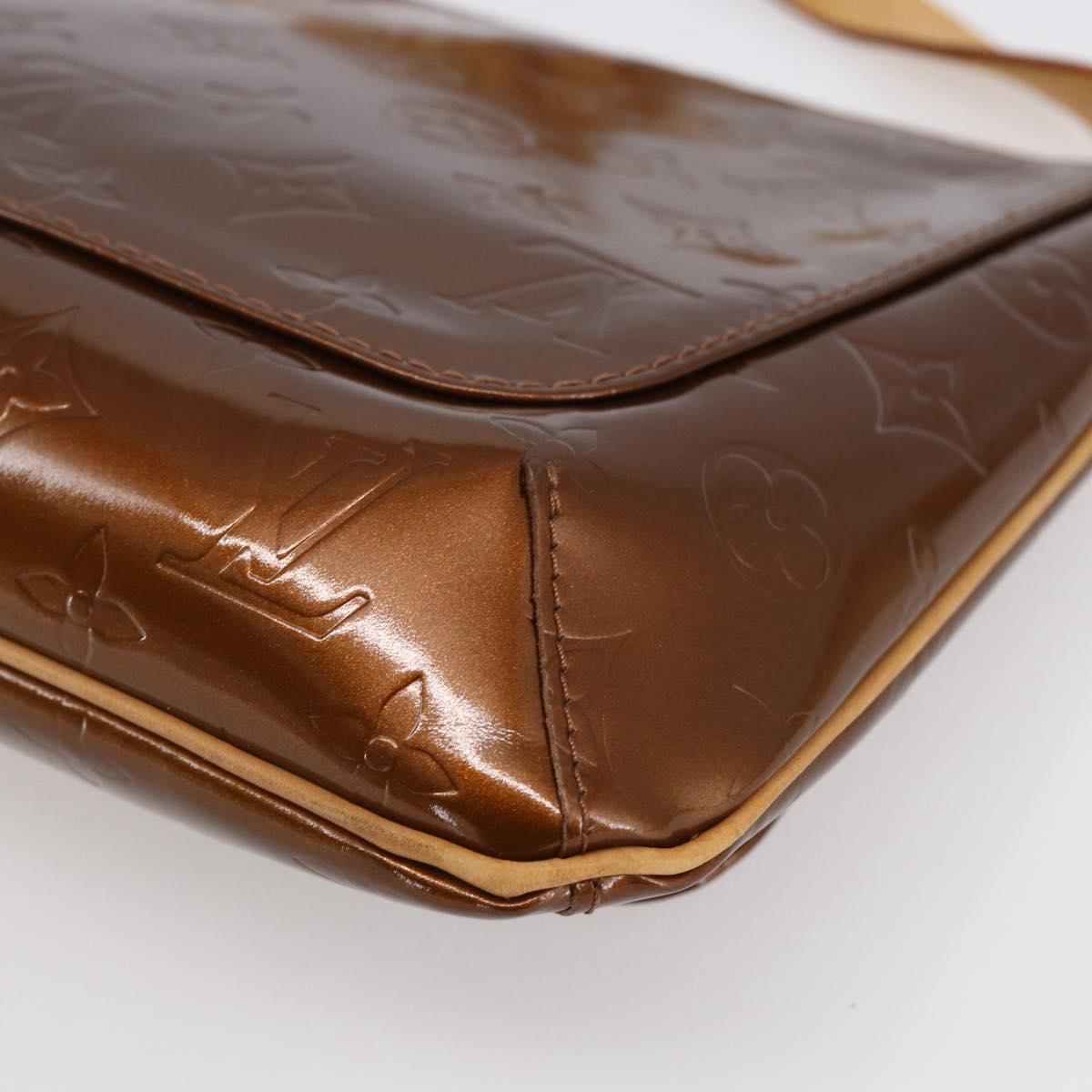 LOUIS VUITTON Monogram Vernis Thompson Street Bag Bronze M91124 LV Auth 147761