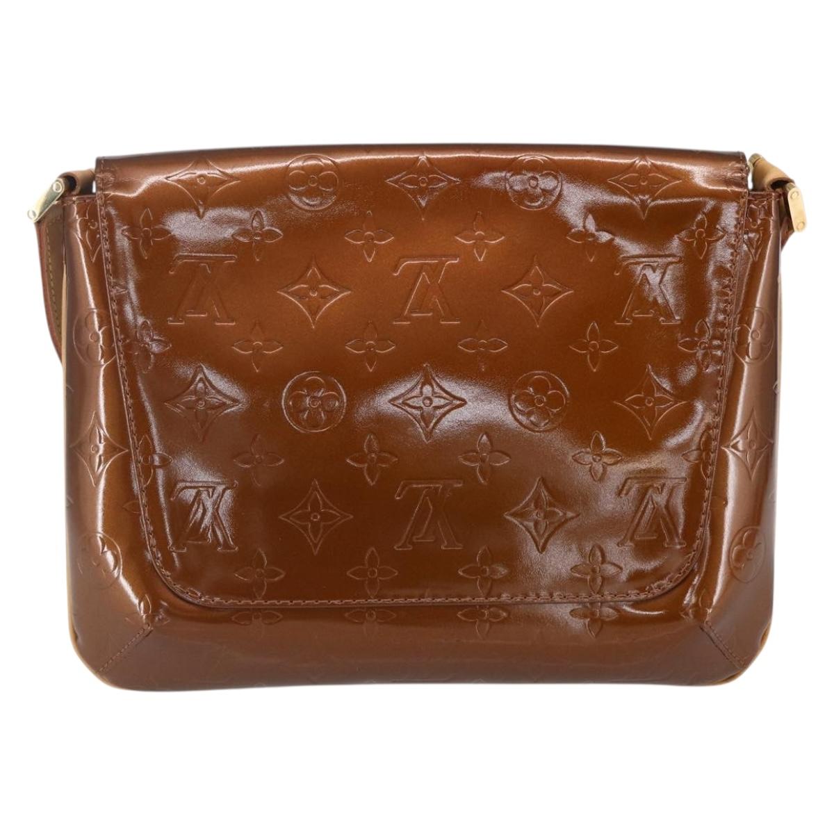 LOUIS VUITTON Monogram Vernis Thompson Street Bag Bronze M91124 LV Auth 147761