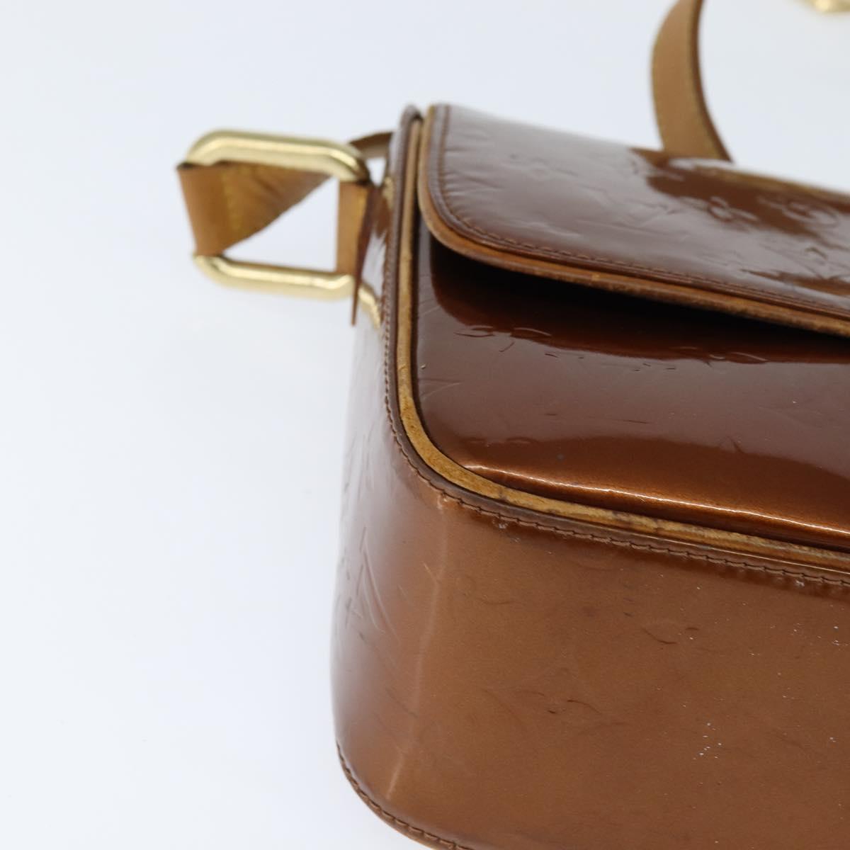 LOUIS VUITTON Monogram Vernis Christie GM Bag Bronze M91107 LV Auth 147762