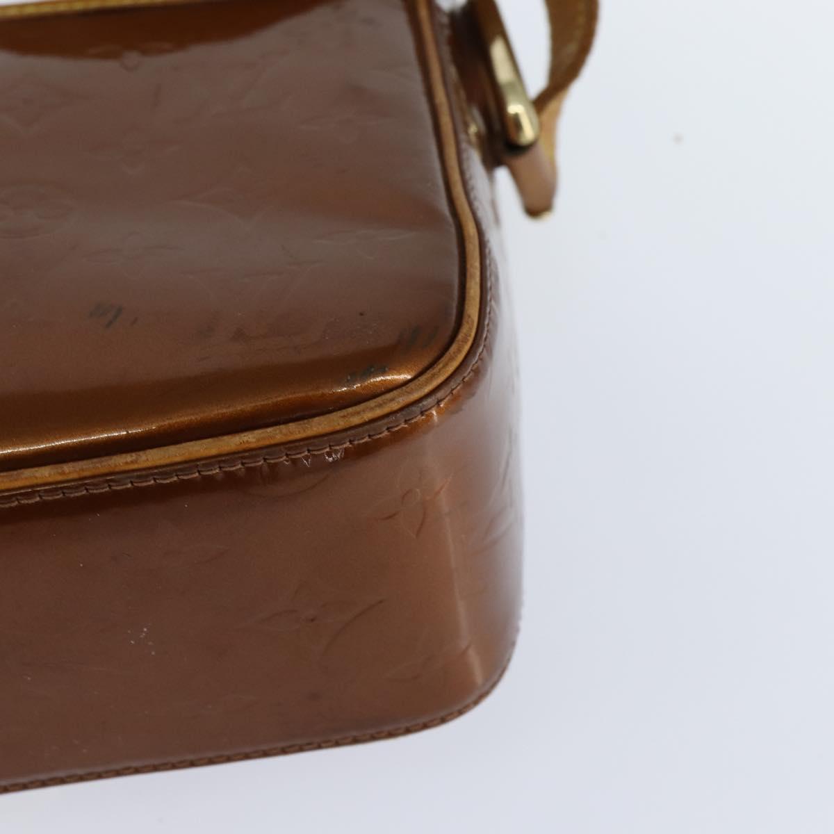 LOUIS VUITTON Monogram Vernis Christie GM Bag Bronze M91107 LV Auth 147762