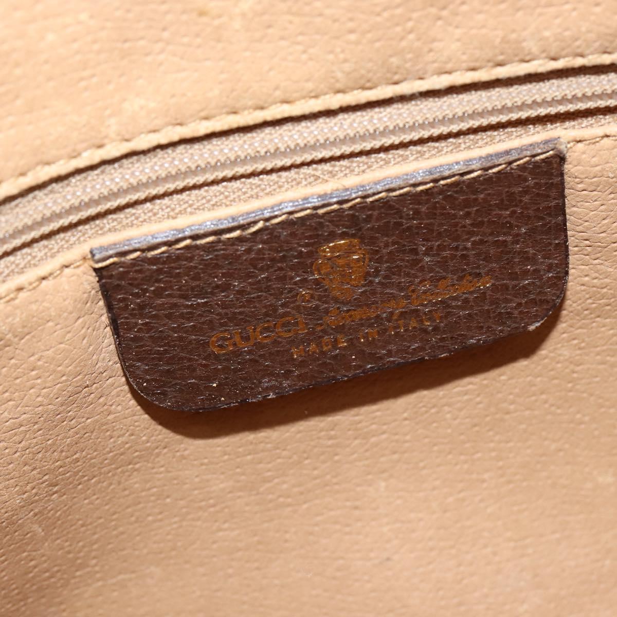 GUCCI GG Supreme Web Sherry Line Bag PVC Beige Gold 40 02 088 Auth 147770
