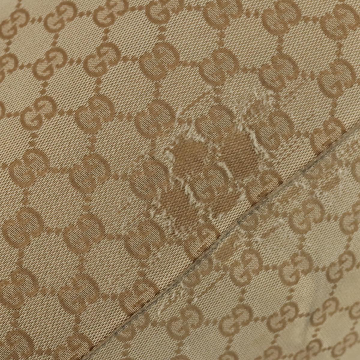 GUCCI GG Canvas Sherry Line Boston Bag Beige Gold 153240 Auth 147774