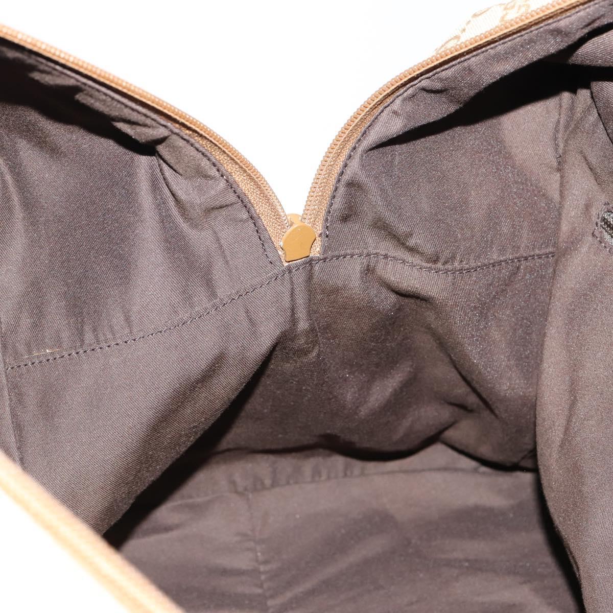 GUCCI GG Canvas Sherry Line Boston Bag Beige Gold 153240 Auth 147774