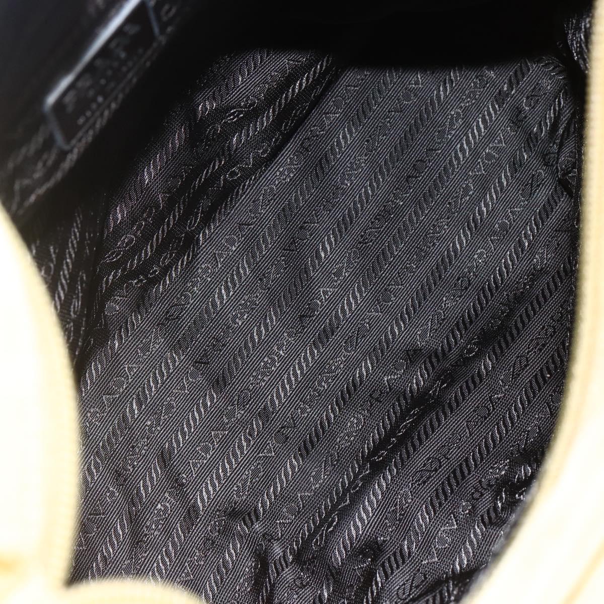 PRADA Tote Bag Nylon Yellow Silver Auth 147784