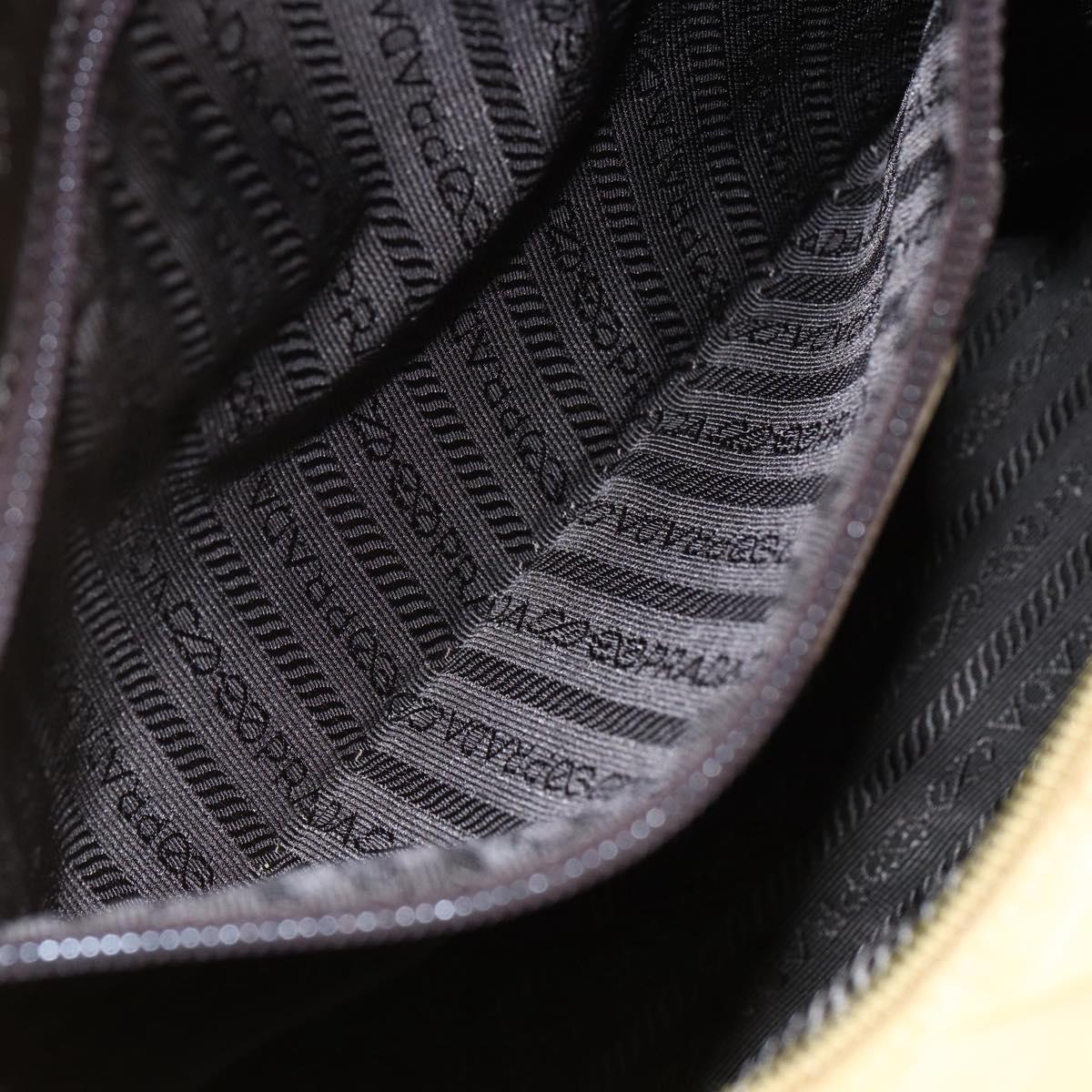 PRADA Tote Bag Nylon Yellow Silver Auth 147784