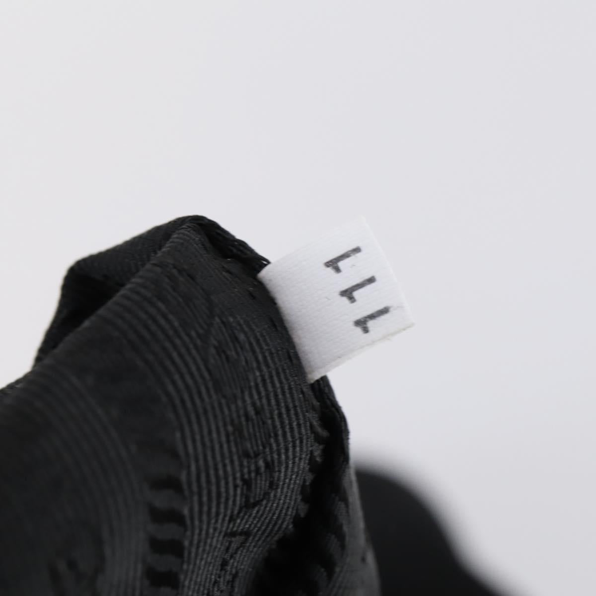 PRADA Boston Bag Nylon Leather 2way Black Silver Auth 147786