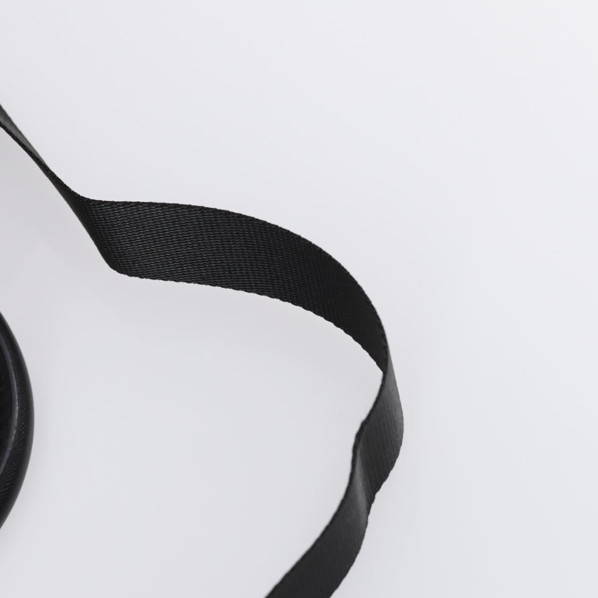 PRADA Boston Bag Nylon Leather 2way Black Silver Auth 147786