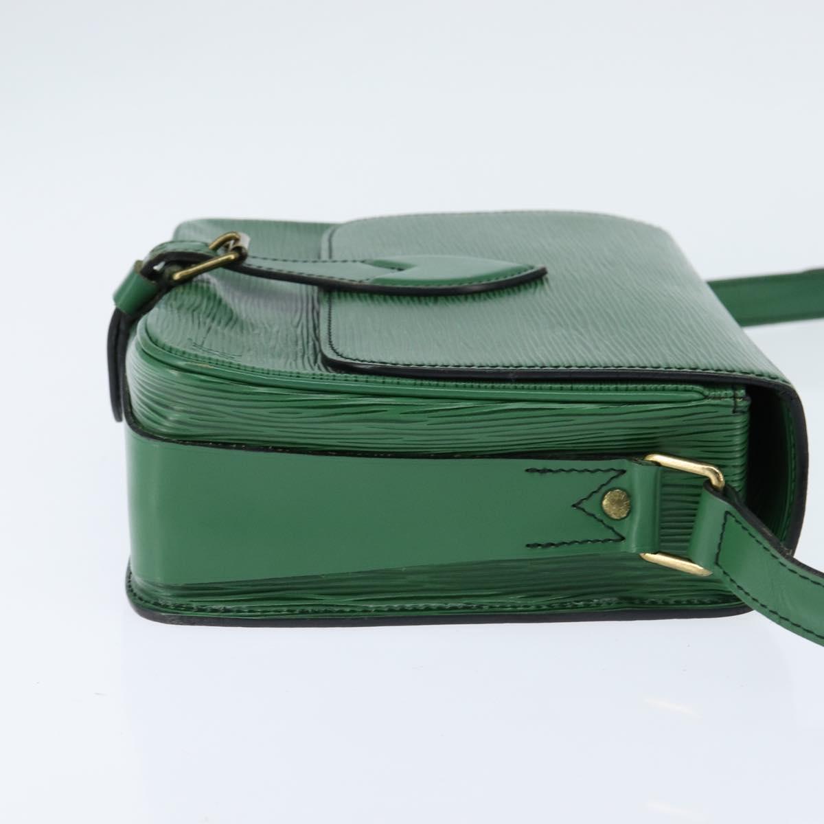 LOUIS VUITTON Epi Cartouchiere MM Shoulder Bag Green M52244 LV Auth 147850