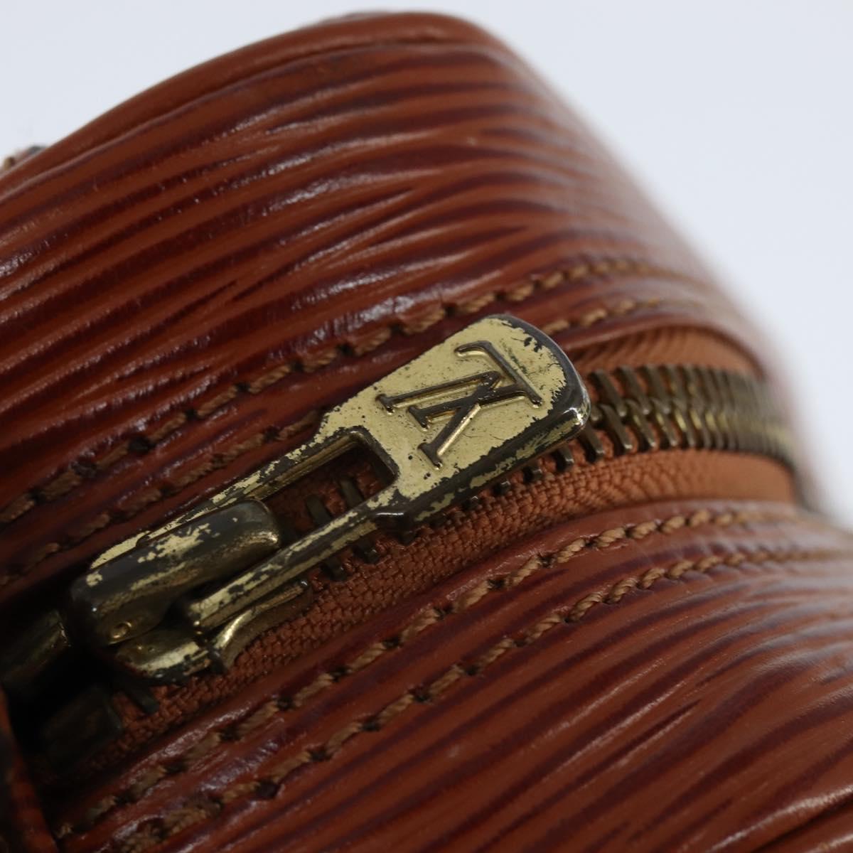 LOUIS VUITTON Epi Jeune Fille MM Shoulder Bag Brown M52153 LV Auth 147851