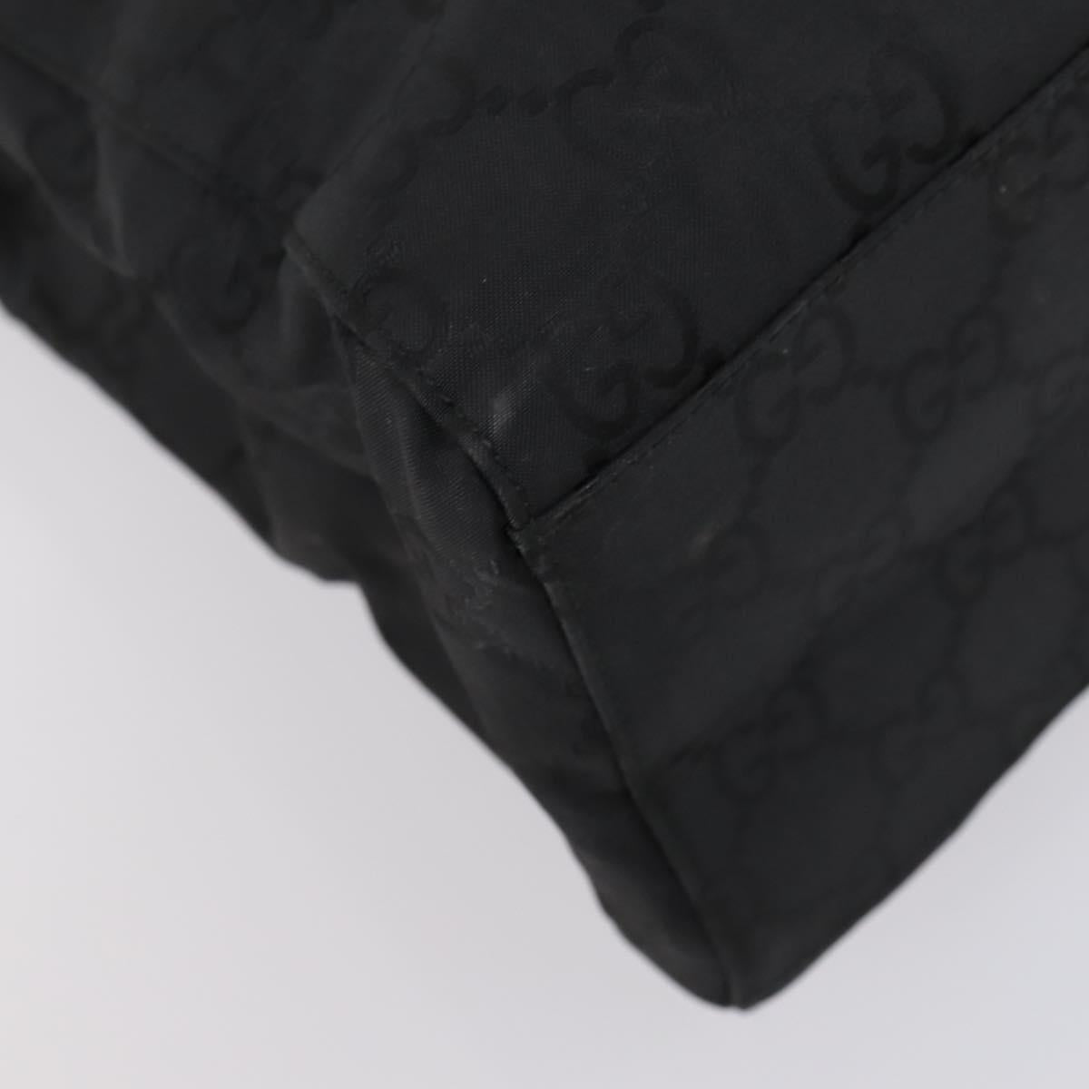 GUCCI GG Canvas Shoulder Bag Black Auth 147859