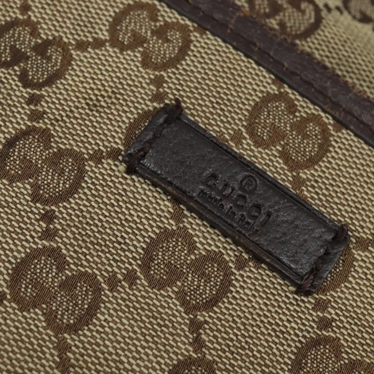 GUCCI GG Canvas Shoulder Bag Beige Silver 122793 Auth 147867