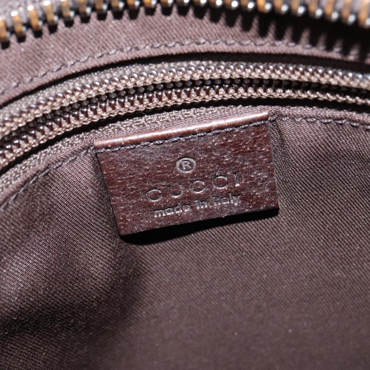 GUCCI GG Canvas Shoulder Bag Beige Silver 122793 Auth 147867