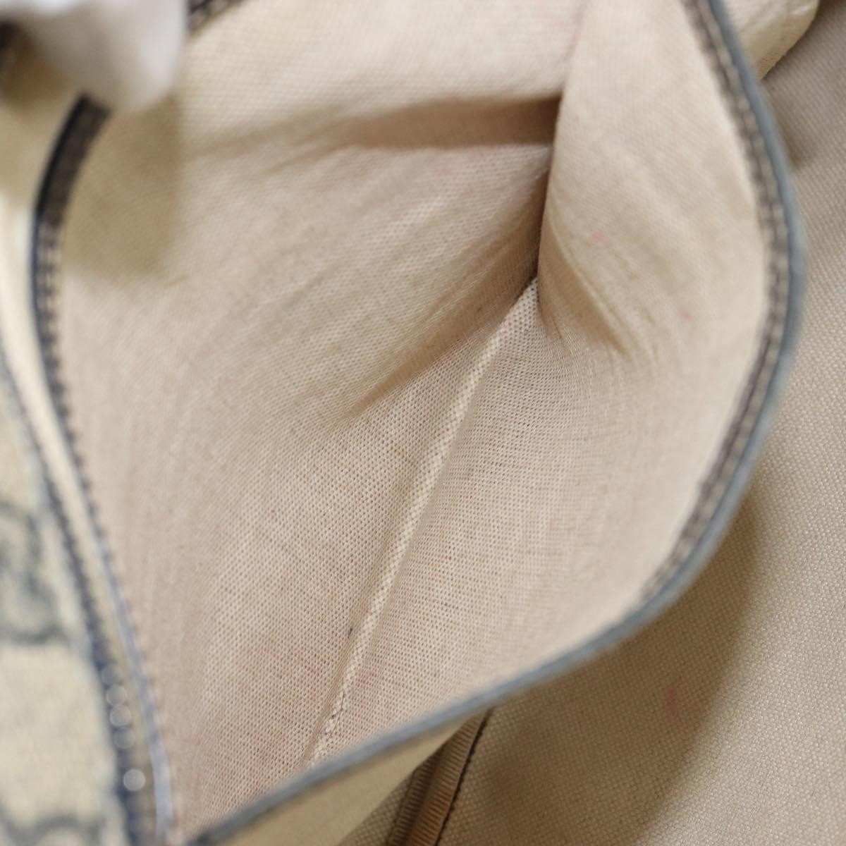 GUCCI GG Supreme Shoulder Bag PVC Navy Silver 201446 Auth 147869