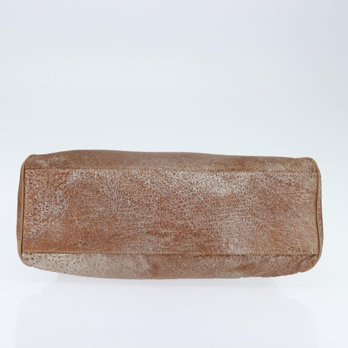 FENDI Etnico Hand Bag Leather Pink Auth 147903