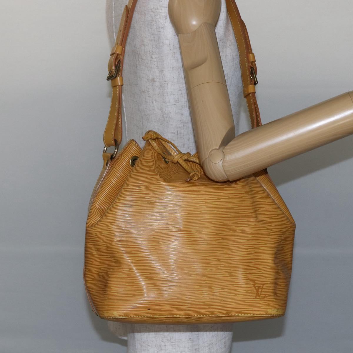 LOUIS VUITTON Epi Petit Noe Shoulder Bag Yellow M44109 LV Auth 147920
