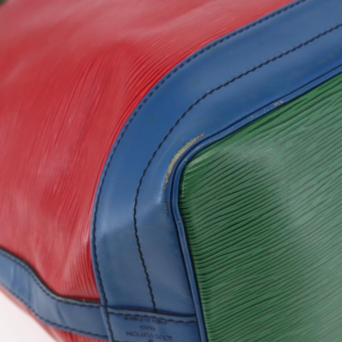 LOUIS VUITTON Epi Noe Shoulder Bag Tricolor Red Green blue M44082 LV Auth 147921
