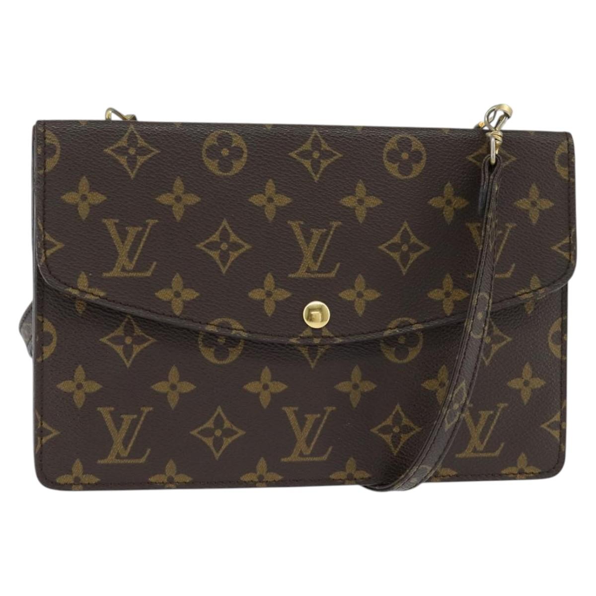 LOUIS VUITTON Monogram Double Rabat Shoulder Bag M51815 LV Auth 147932
