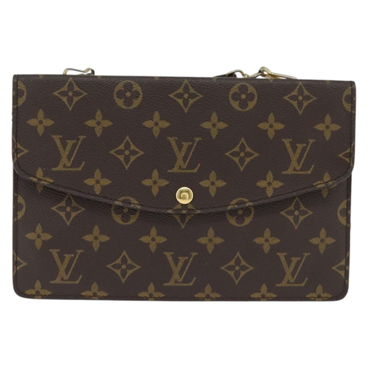LOUIS VUITTON Monogram Double Rabat Shoulder Bag M51815 LV Auth 147932