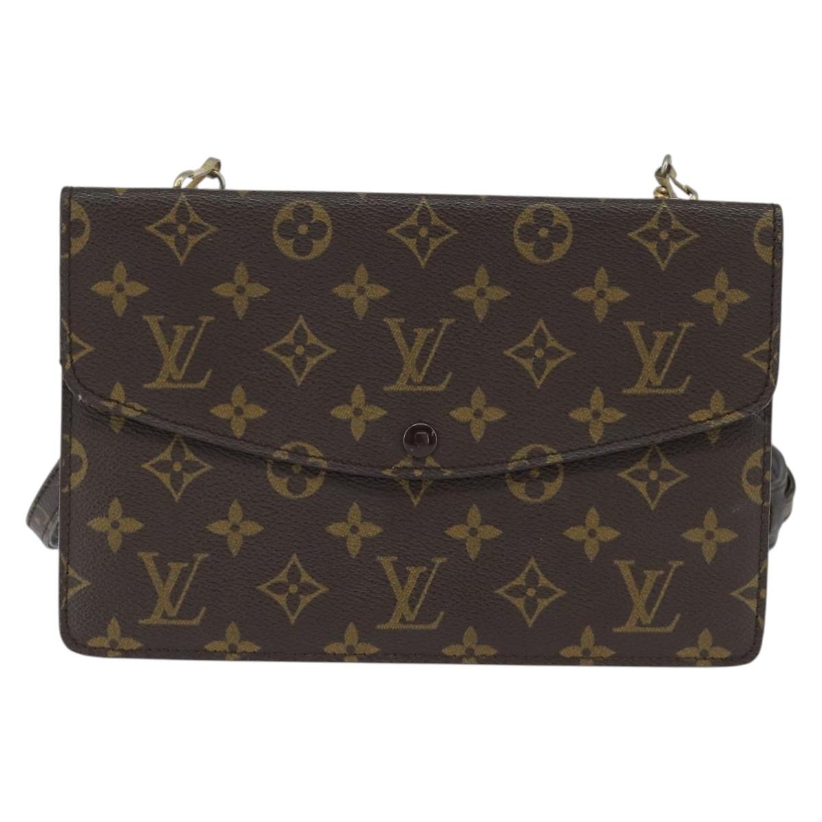 LOUIS VUITTON Monogram Double Rabat Shoulder Bag M51815 LV Auth 147932