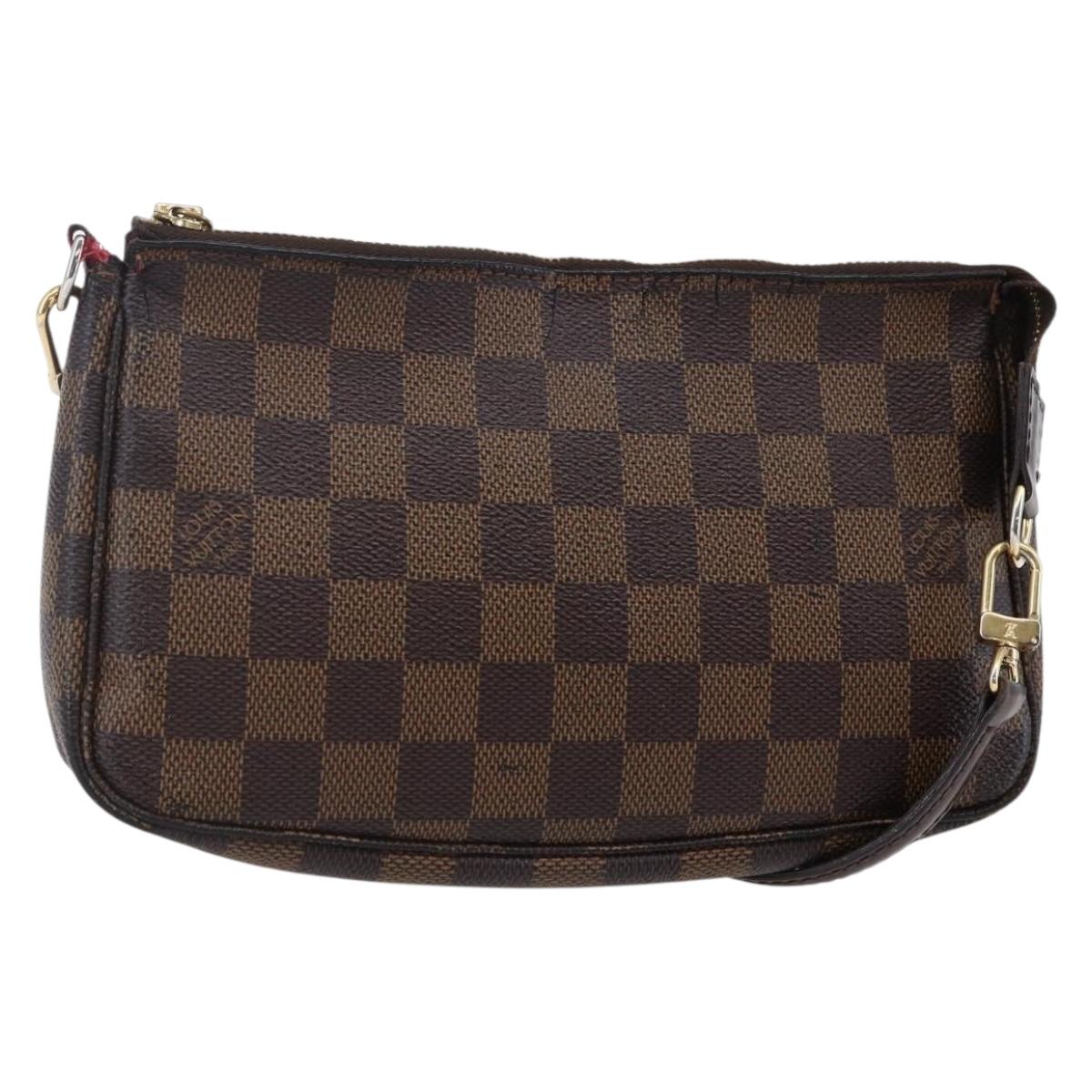 LOUIS VUITTON Damier Ebene Pochette Accessoires Pouch N41206 LV Auth 147934