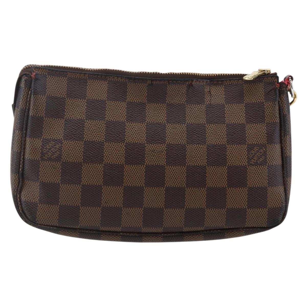 LOUIS VUITTON Damier Ebene Pochette Accessoires Pouch N41206 LV Auth 147934