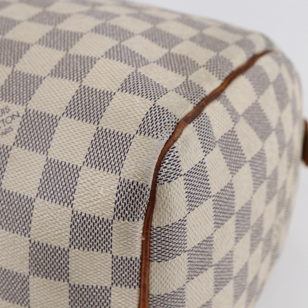 LOUIS VUITTON Damier Azur Speedy 30 Hand Bag N41533 LV Auth 147935