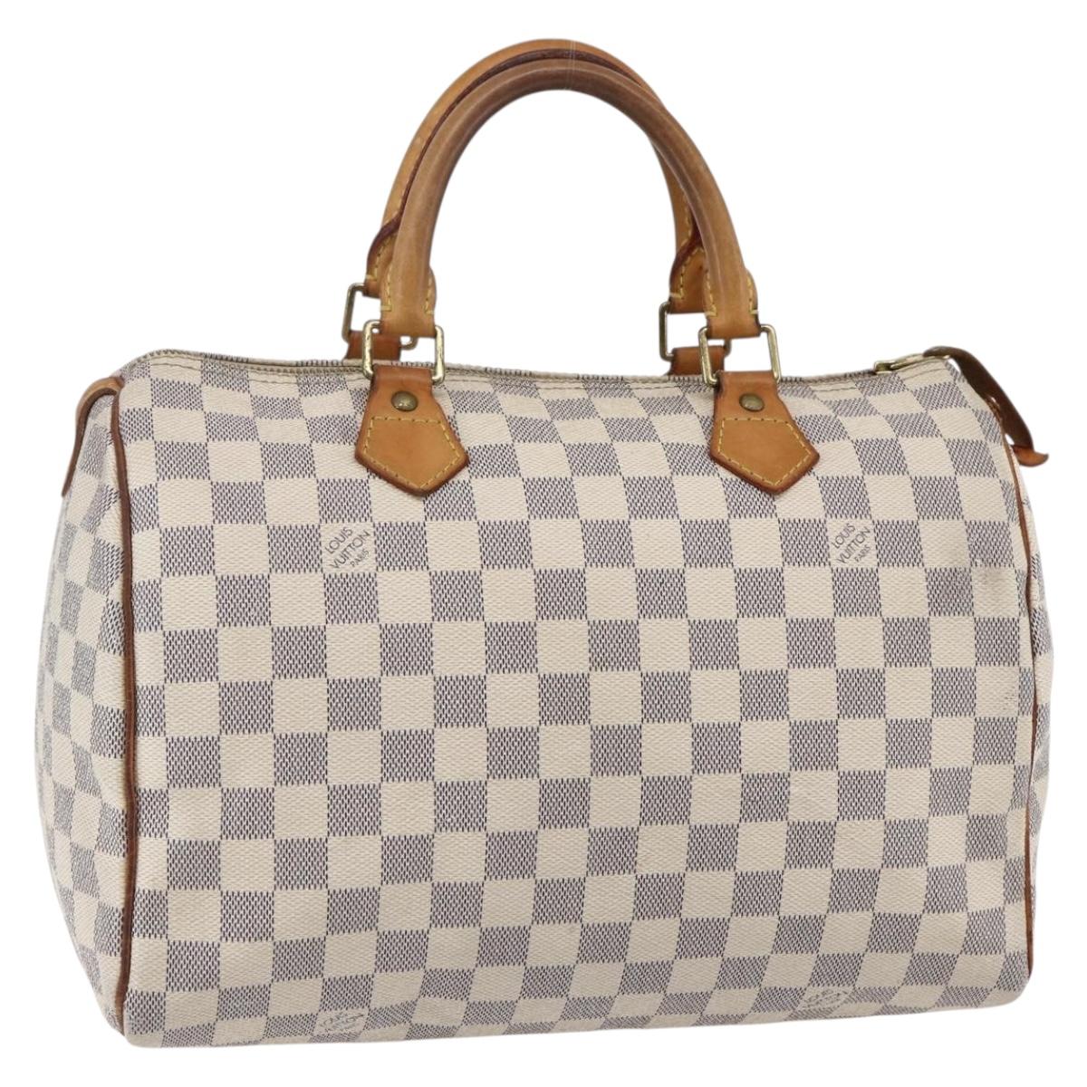 LOUIS VUITTON Damier Azur Speedy 30 Hand Bag N41533 LV Auth 147935