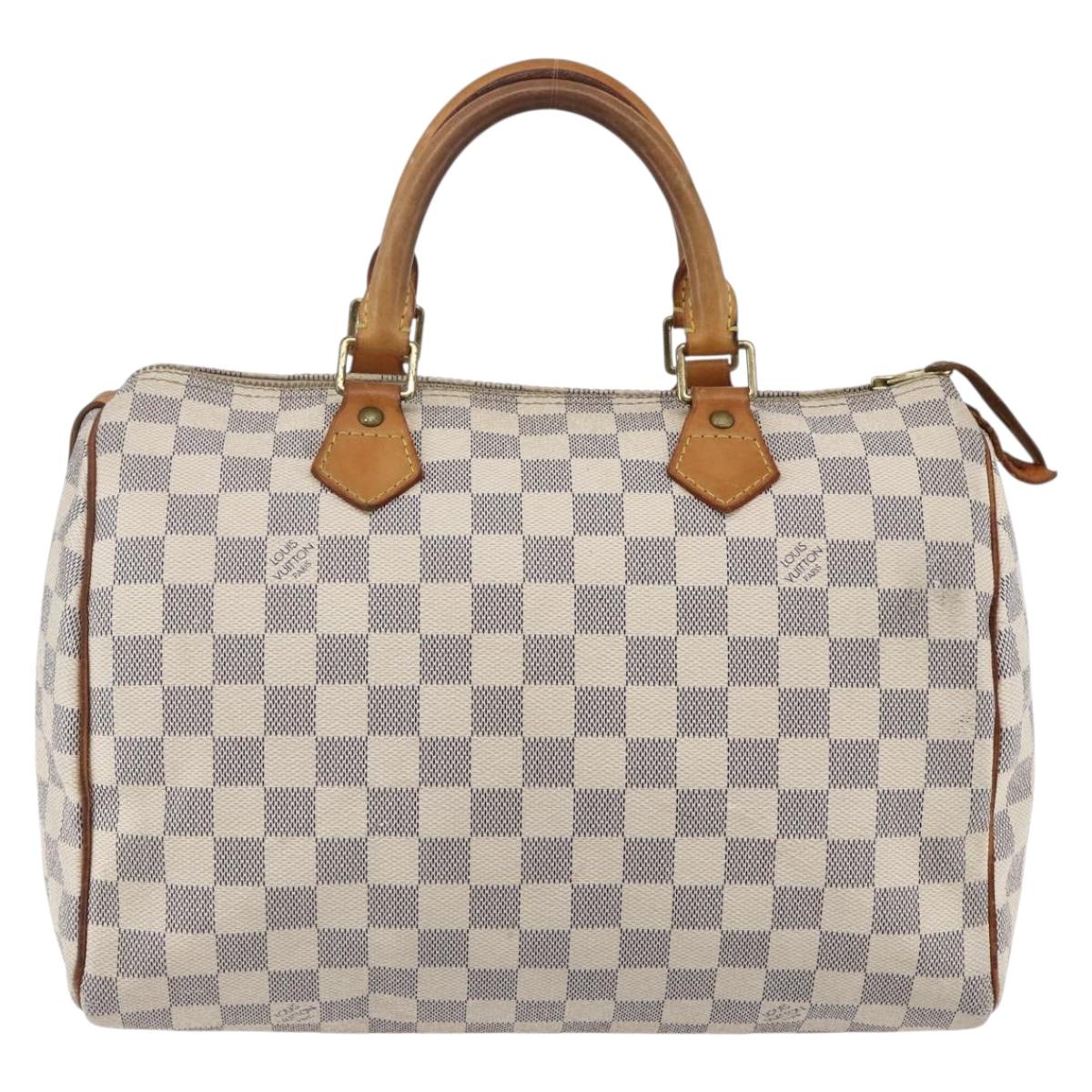 LOUIS VUITTON Damier Azur Speedy 30 Hand Bag N41533 LV Auth 147935