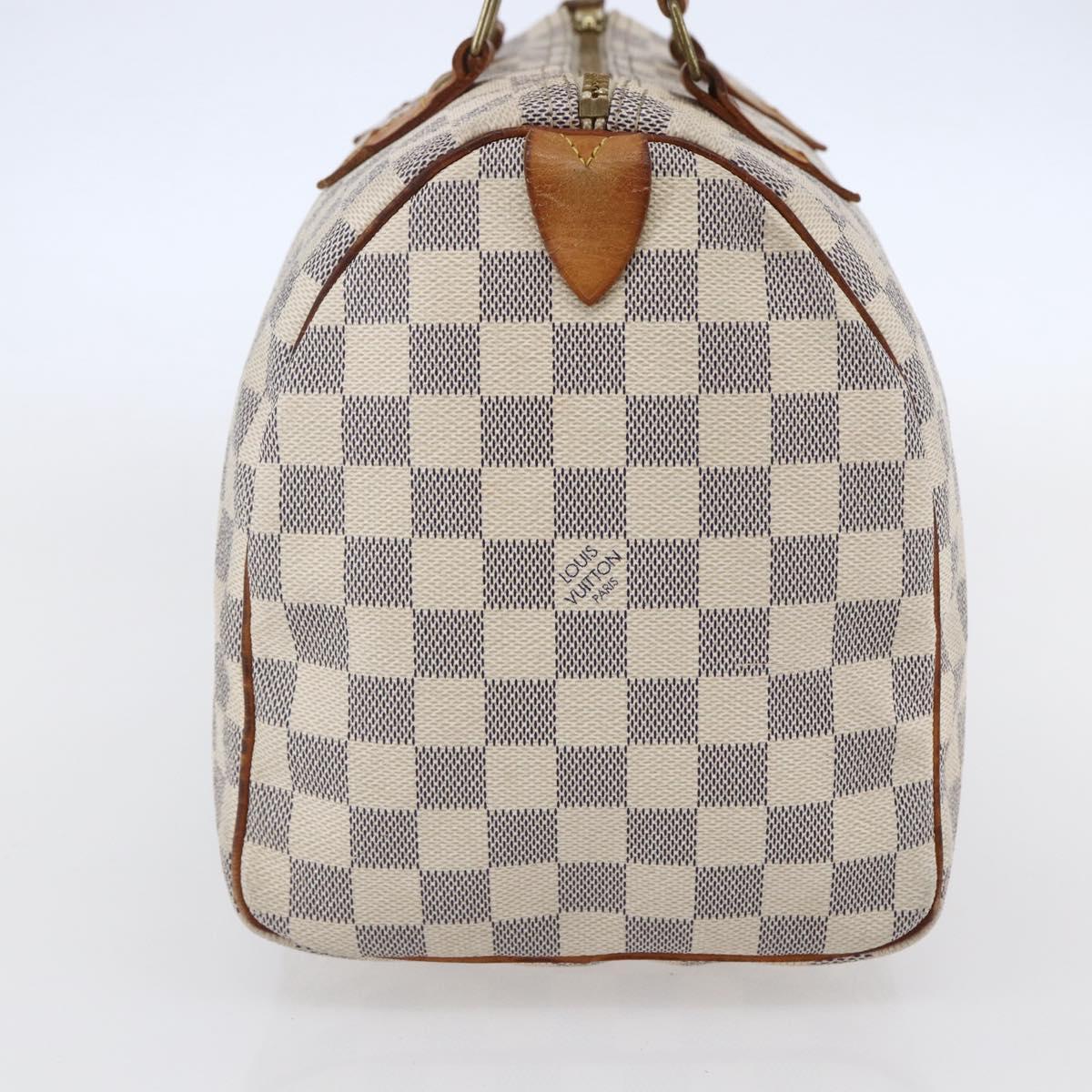LOUIS VUITTON Damier Azur Speedy 30 Hand Bag N41533 LV Auth 147935