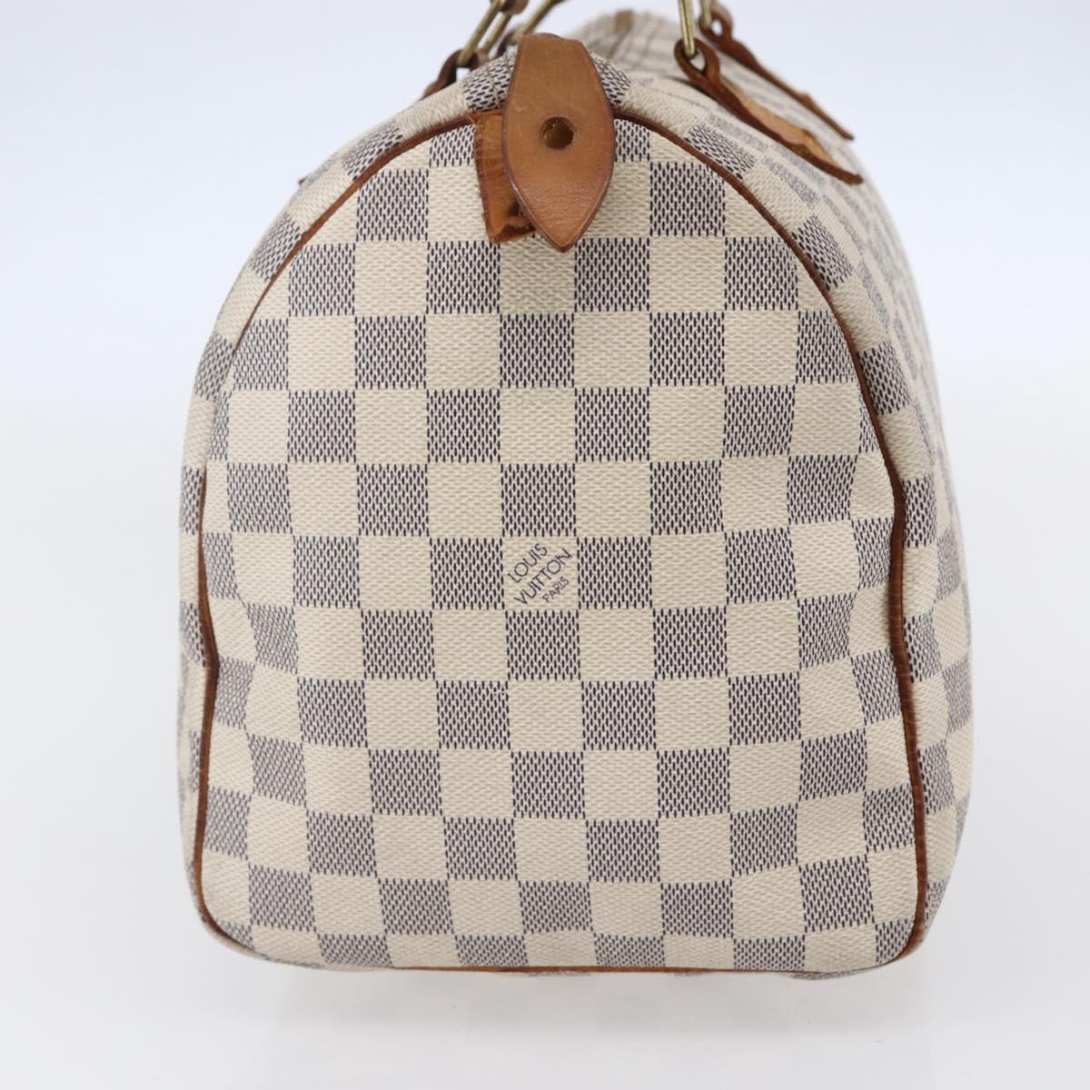 LOUIS VUITTON Damier Azur Speedy 30 Hand Bag N41533 LV Auth 147935