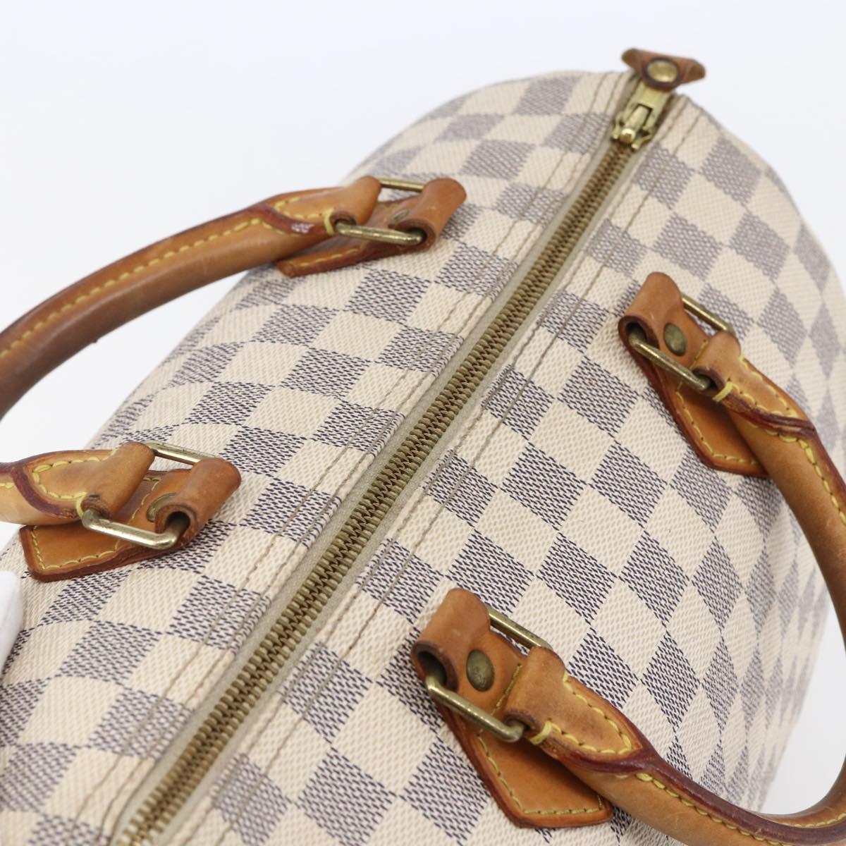 LOUIS VUITTON Damier Azur Speedy 30 Hand Bag N41533 LV Auth 147935