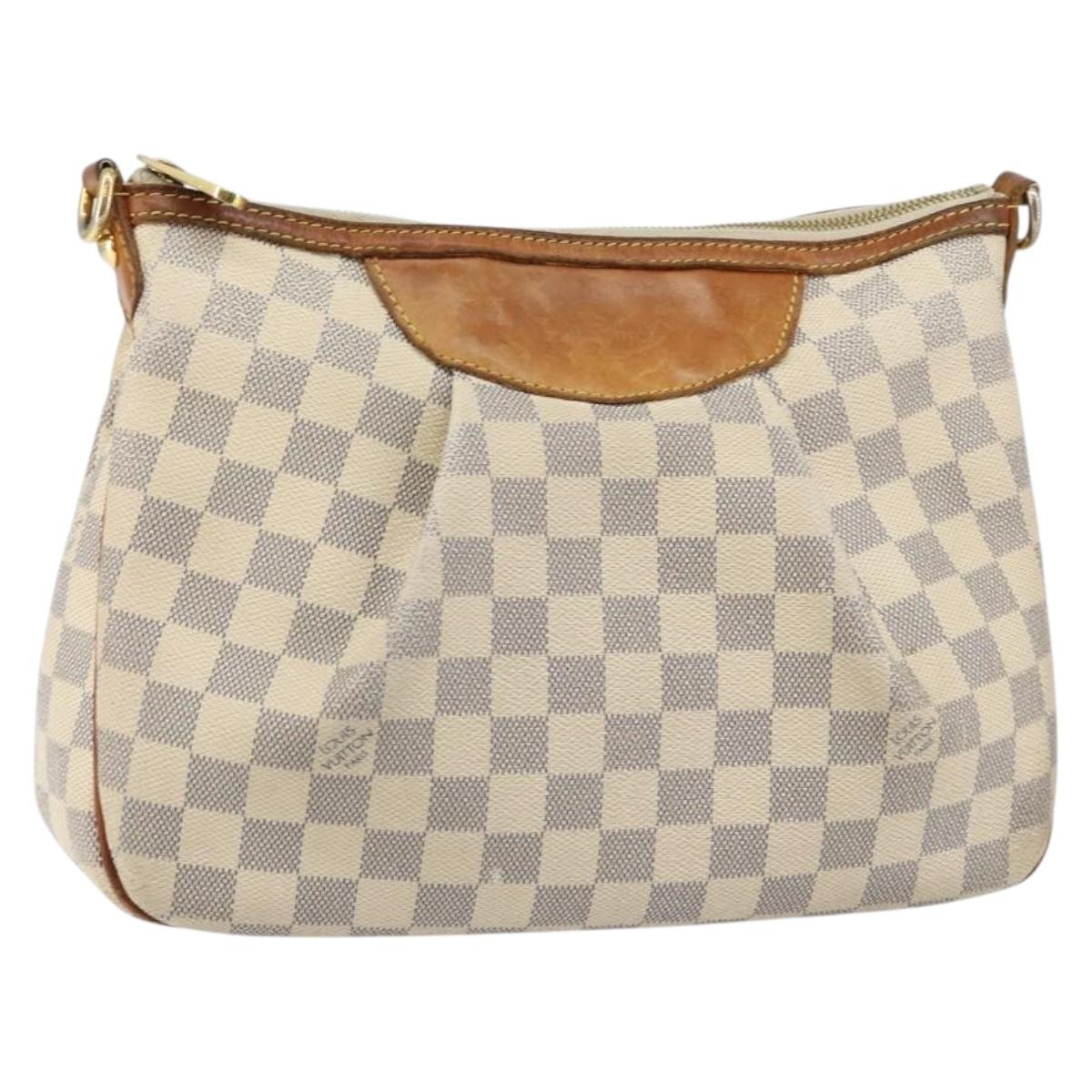 LOUIS VUITTON Damier Azur Siracusa PM Shoulder Bag N41113 LV Auth 147936