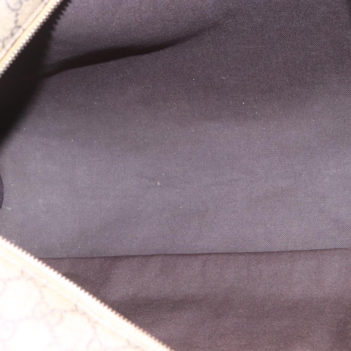 GUCCI GG Supreme Tote Bag PVC Beige Silver 211137 Auth 147938