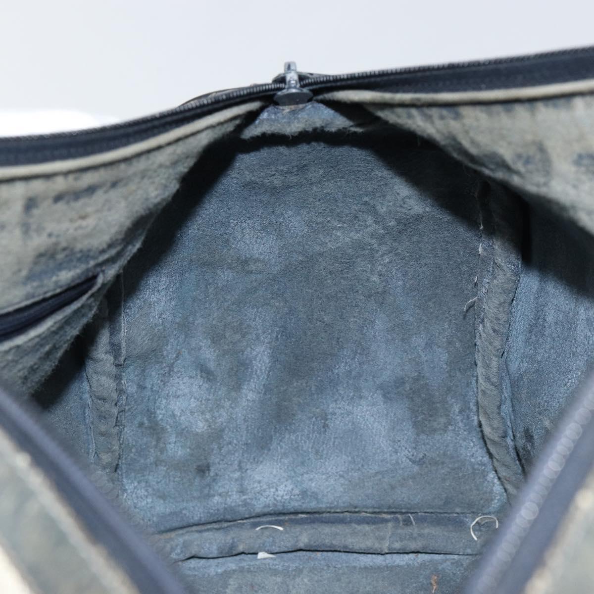 GUCCI GG Supreme Sherry Line Boston Bag PVC Navy Gold 012 3842 33 39 Auth 147940