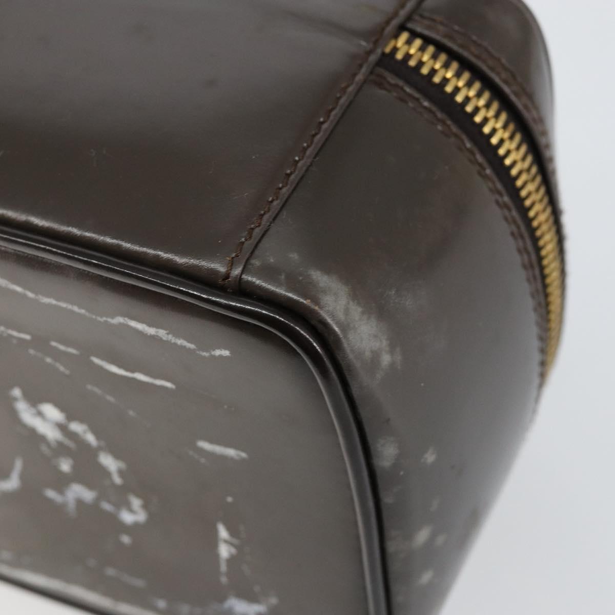 GUCCI Bamboo Vanity Hand Bag Leather Brown Gold 032 1705 0151 Auth 147944