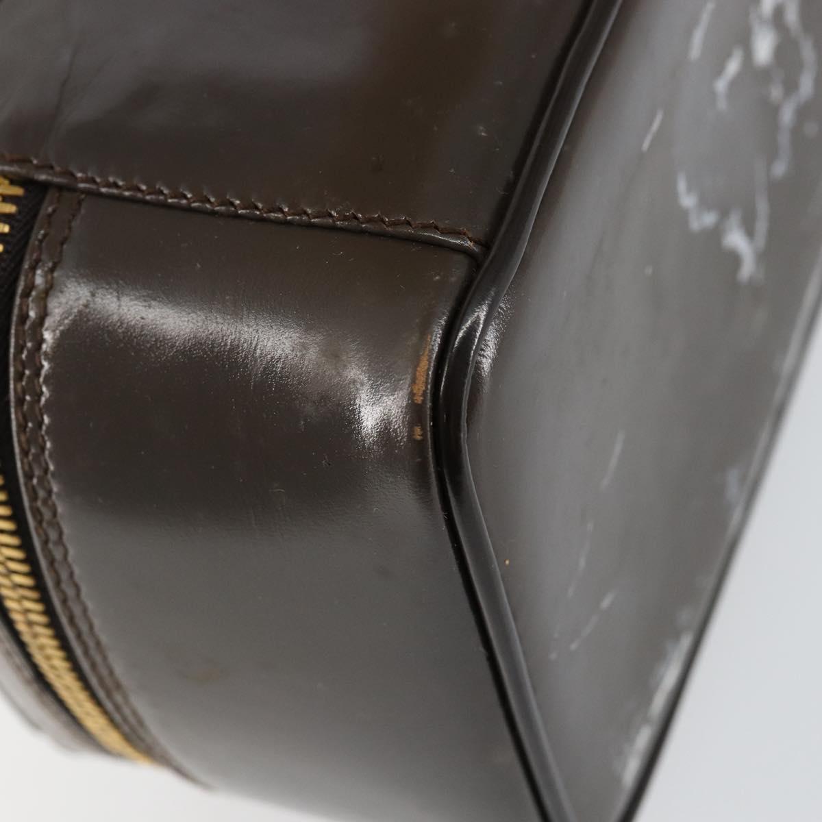 GUCCI Bamboo Vanity Hand Bag Leather Brown Gold 032 1705 0151 Auth 147944