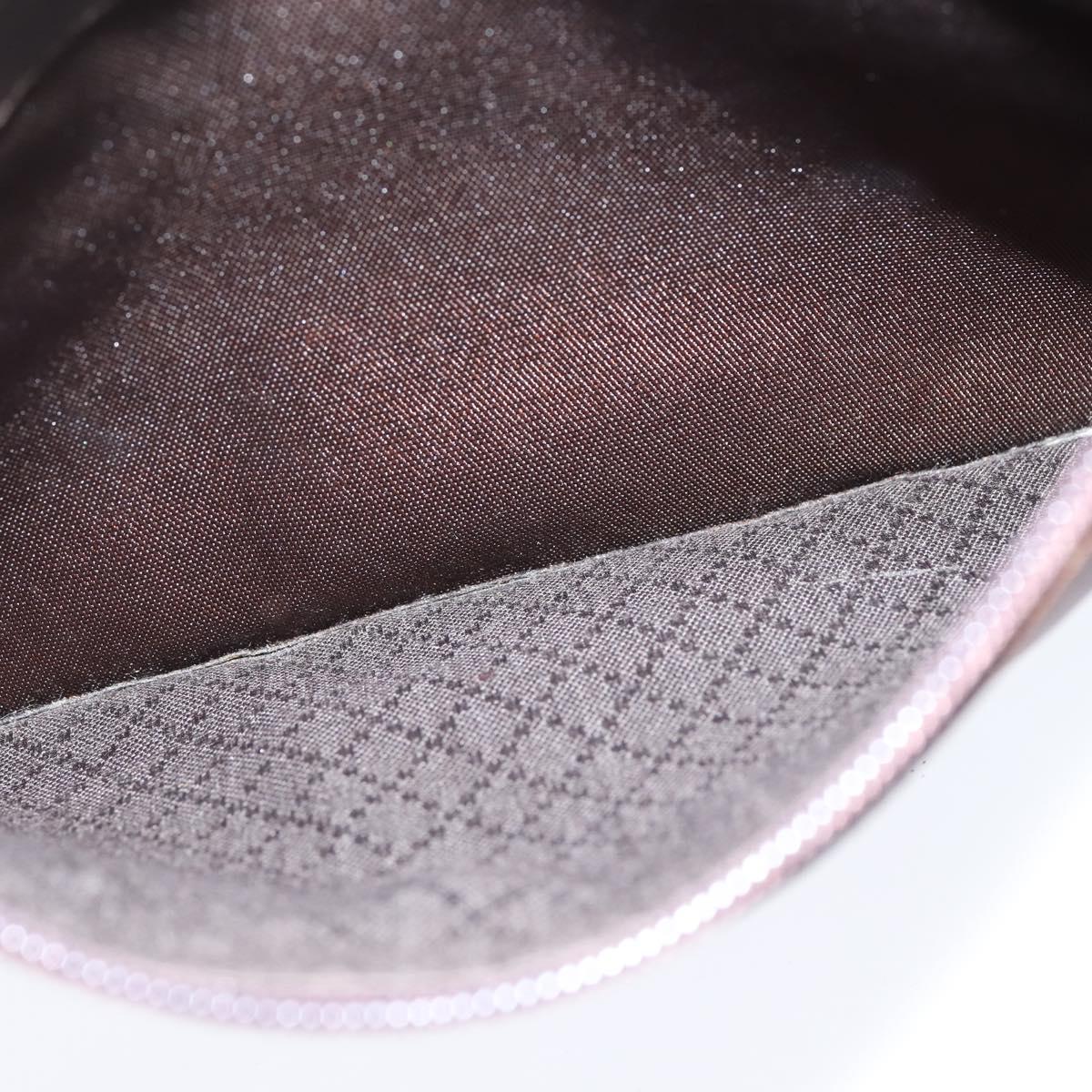 GUCCI Bamboo Hand Bag Nylon 2way Brown Silver 000 2404 Auth 147946